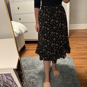 Midi Floral Skirt